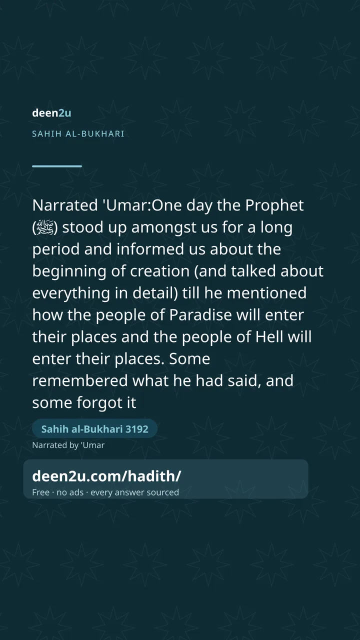 Sahih al-Bukhari 3192