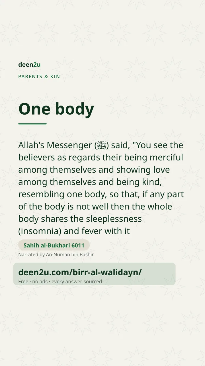 Poster: One body