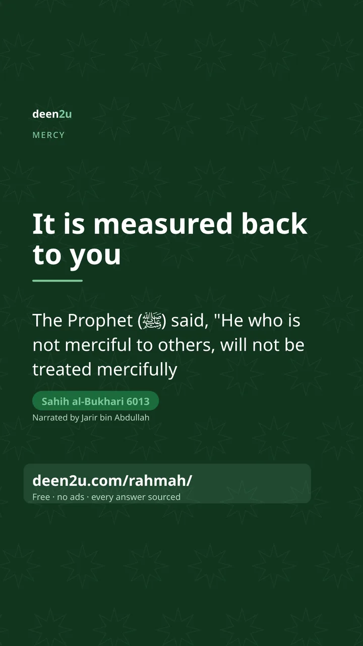 Poster: It is measured back to you