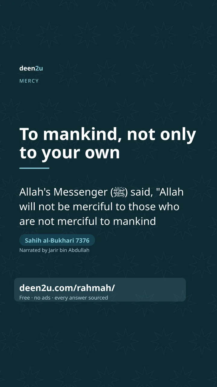 Poster: To mankind, not only to your own