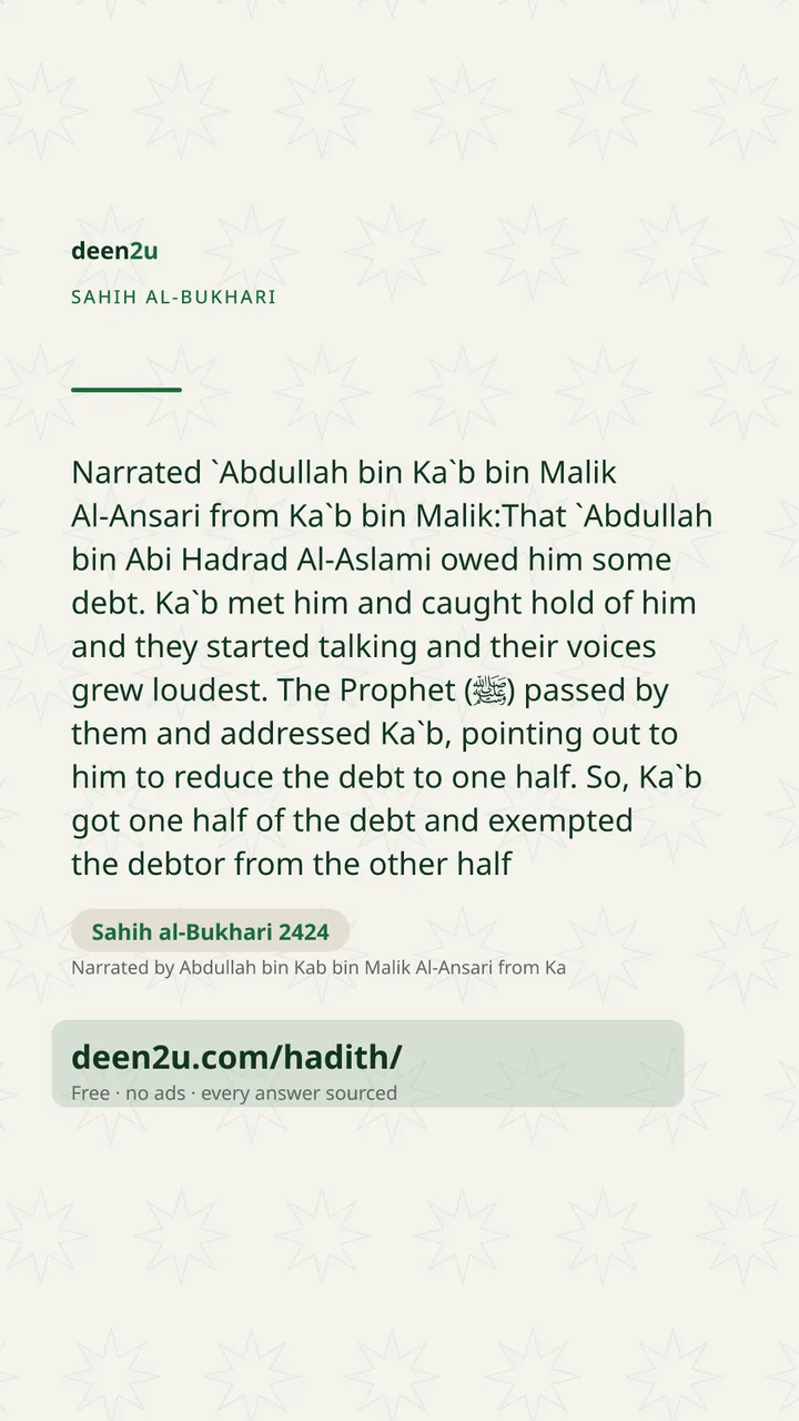 Sahih al-Bukhari 2424