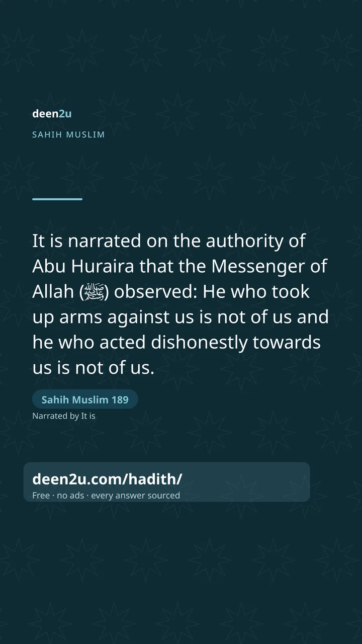 Sahih Muslim 189