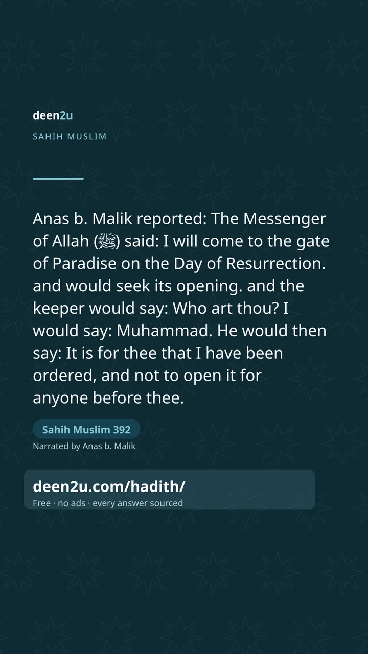 Sahih Muslim 392