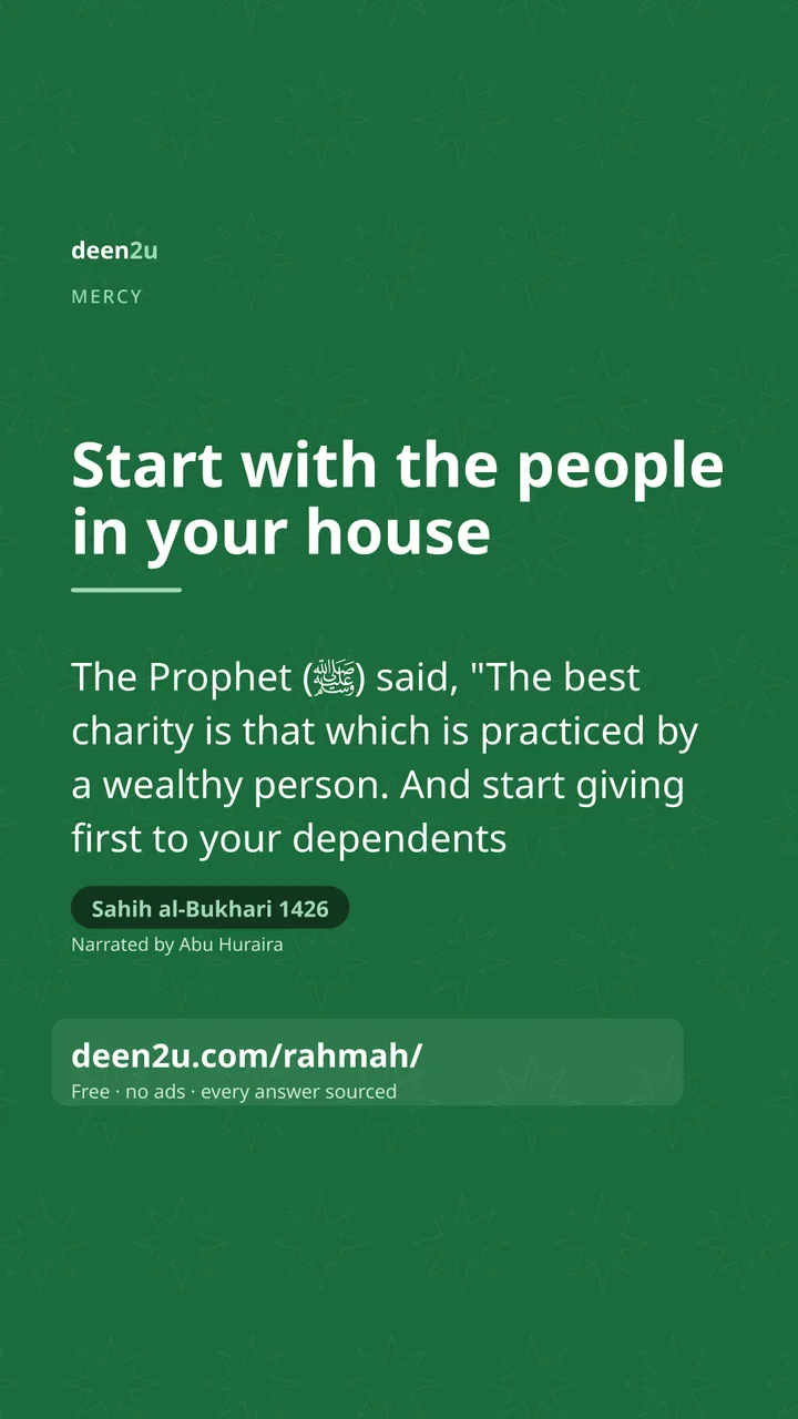 Poster: Start with the people in your house