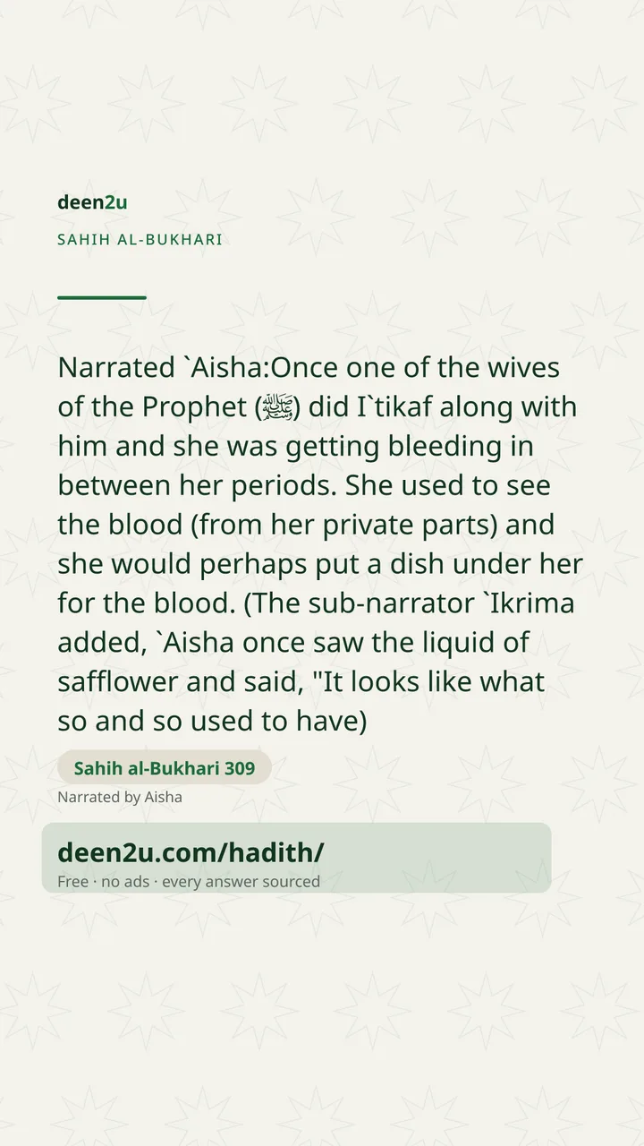 Sahih al-Bukhari 309
