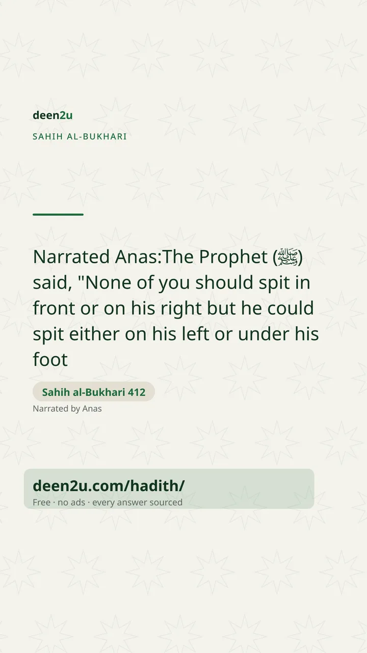 Sahih al-Bukhari 412