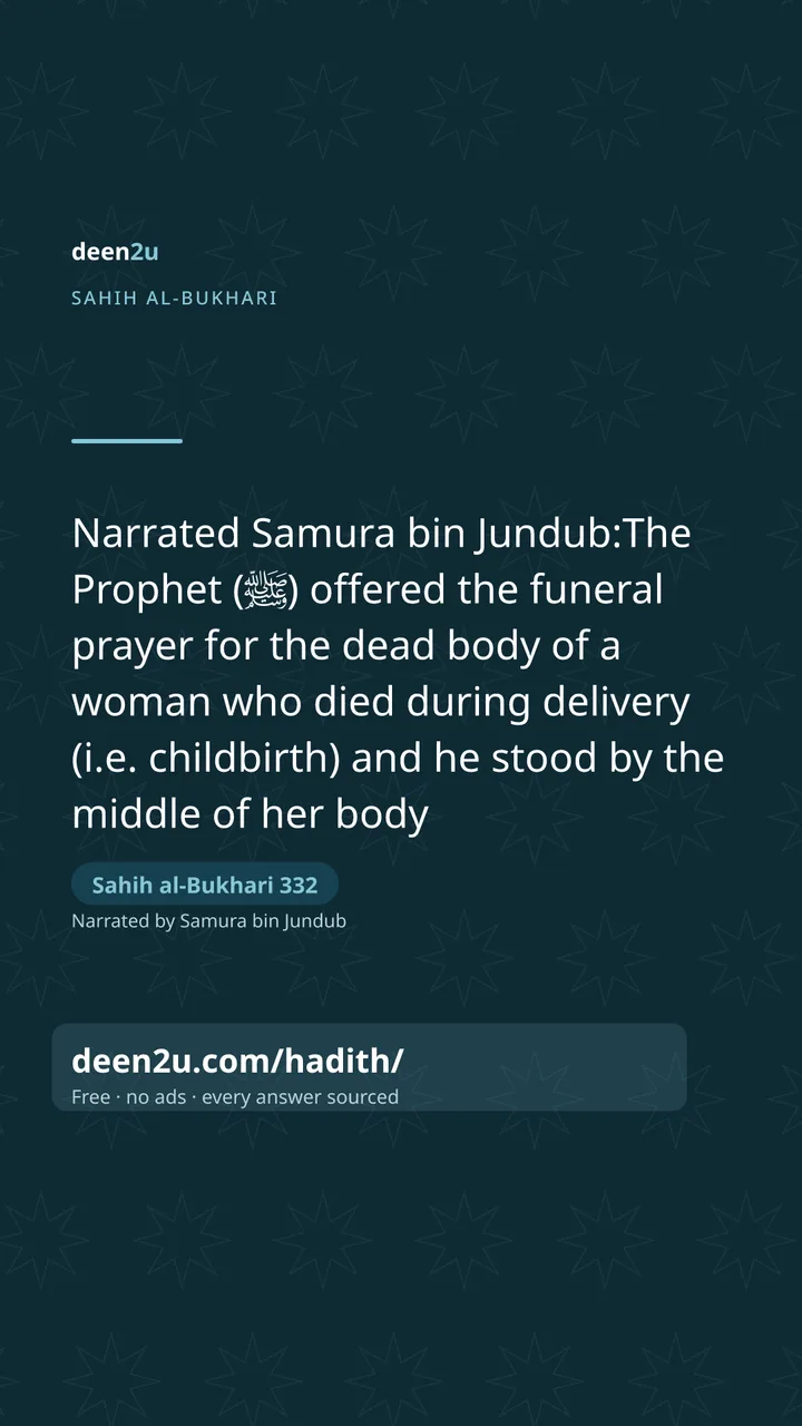 Sahih al-Bukhari 332