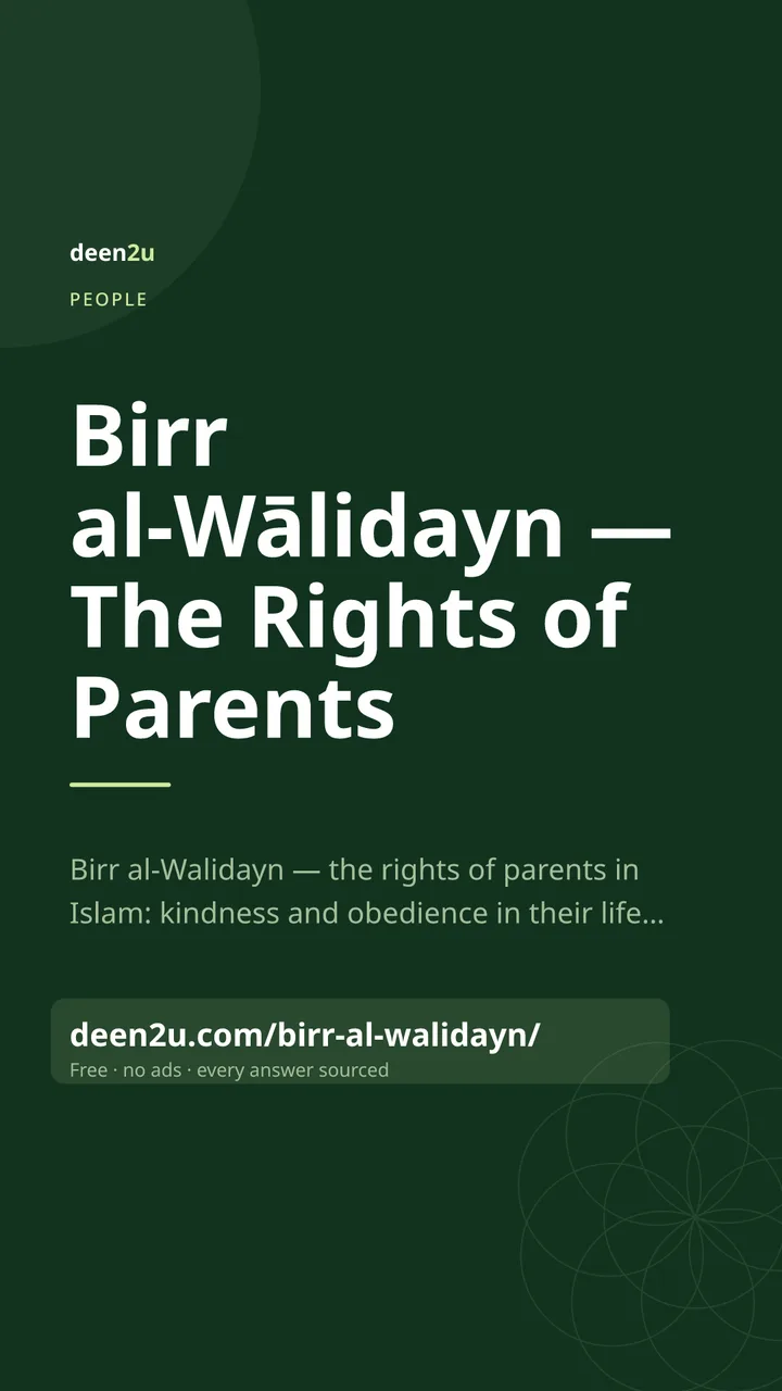 Poster: Birr al-Wālidayn — The Rights of Parents