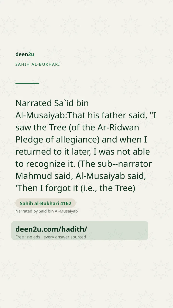 Sahih al-Bukhari 4162
