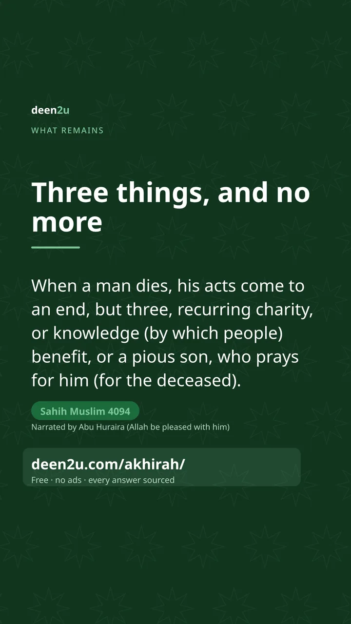 Poster: Three things, and no more