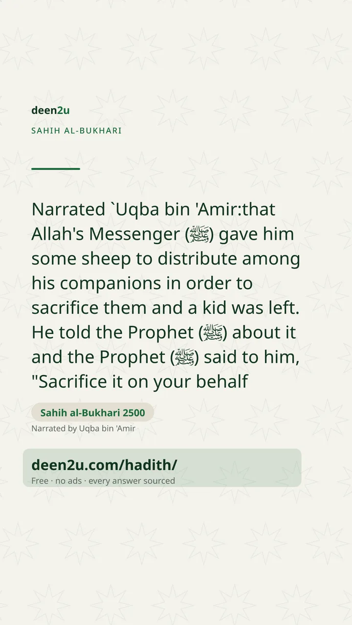 Sahih al-Bukhari 2500