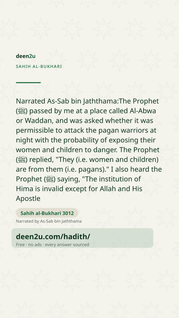 Sahih al-Bukhari 3012