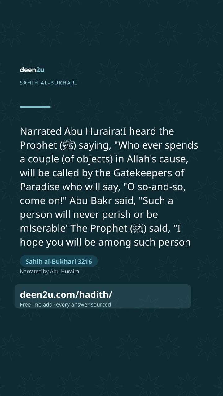 Sahih al-Bukhari 3216