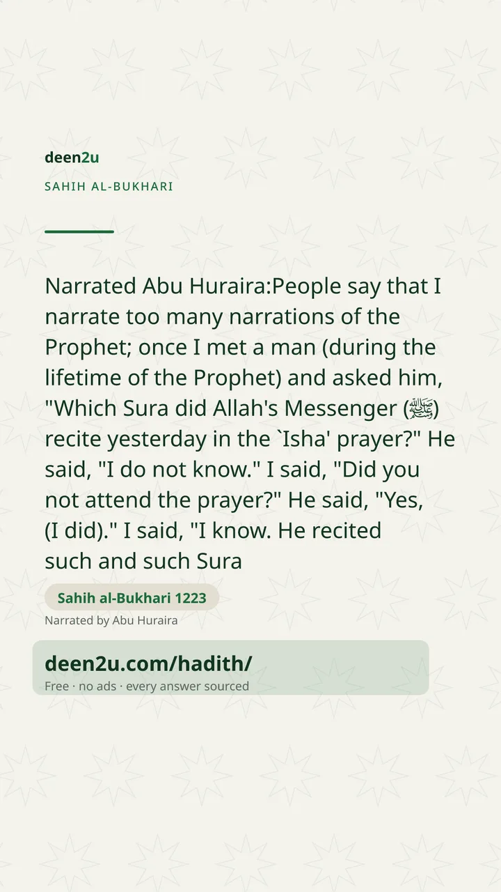 Sahih al-Bukhari 1223