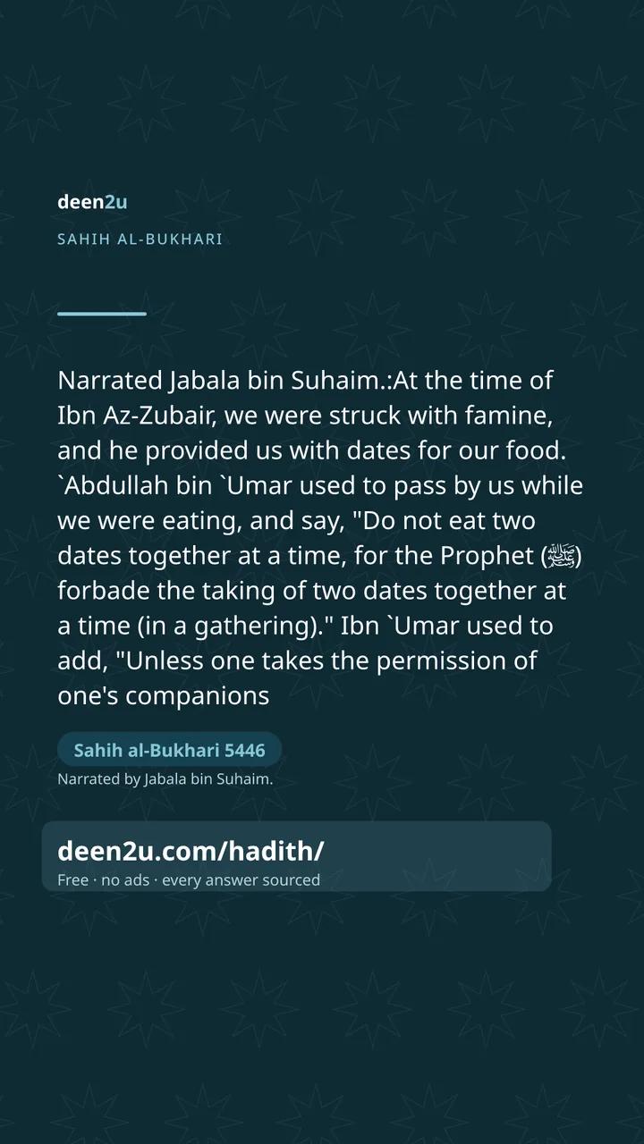 Sahih al-Bukhari 5446