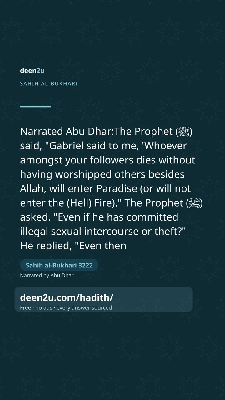 Sahih al-Bukhari 3222