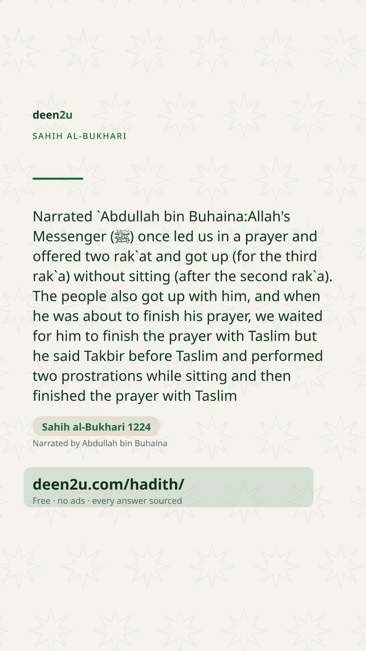Sahih al-Bukhari 1224