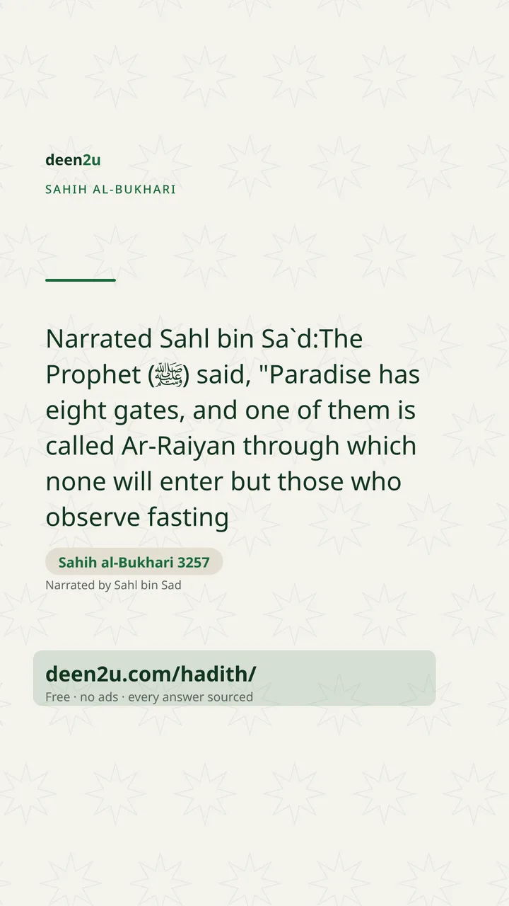 Sahih al-Bukhari 3257