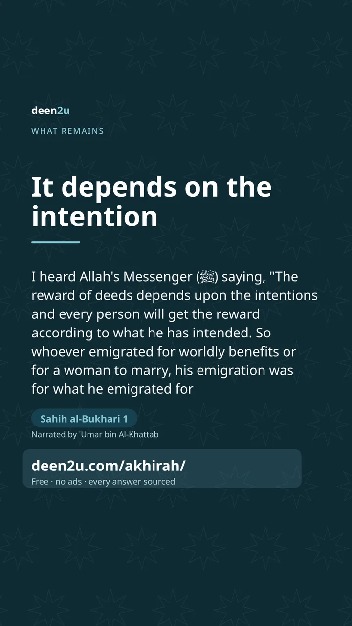 Poster: It depends on the intention