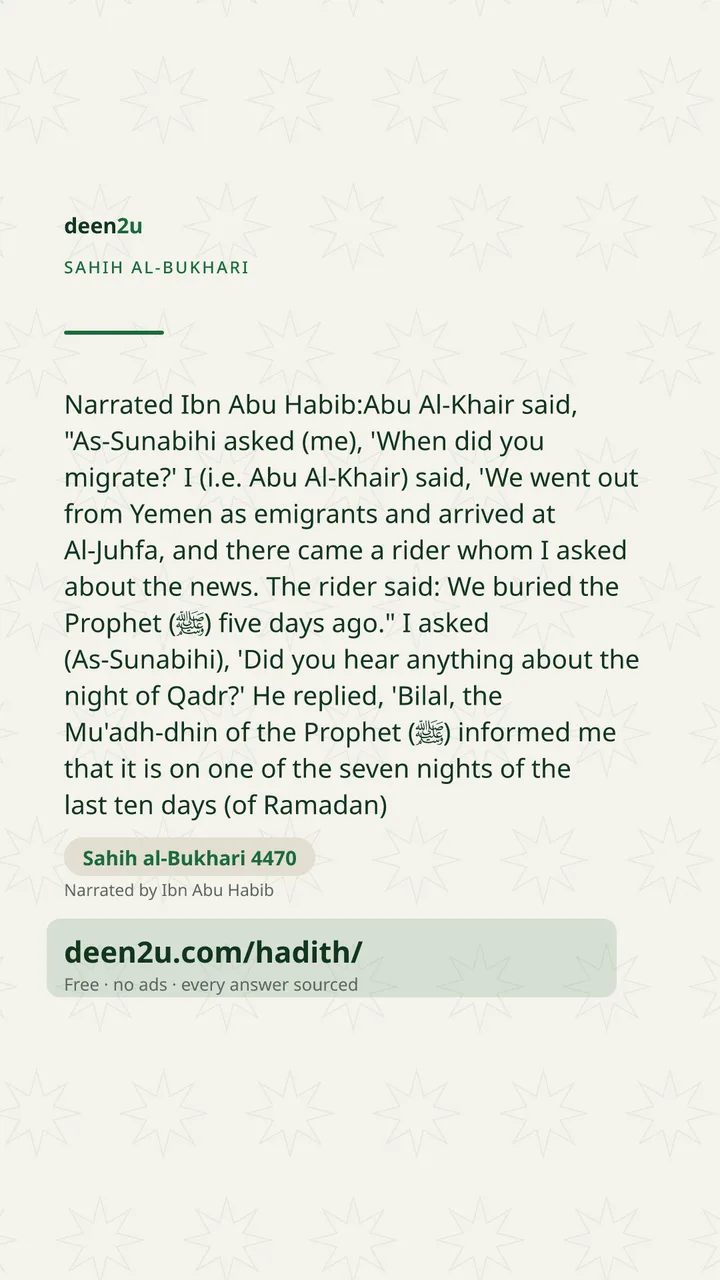 Sahih al-Bukhari 4470