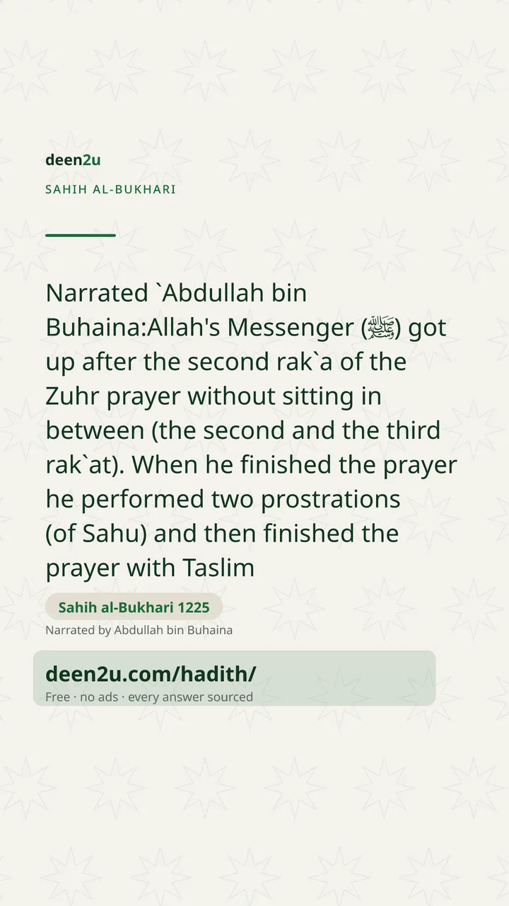 Sahih al-Bukhari 1225