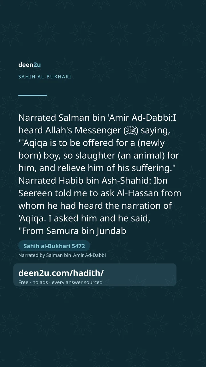 Sahih al-Bukhari 5472