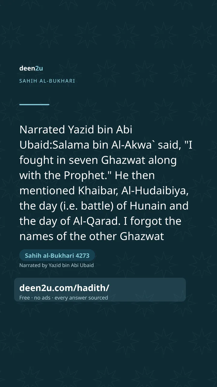 Sahih al-Bukhari 4273