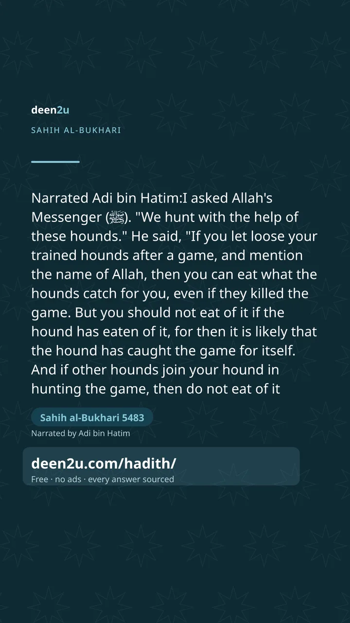 Sahih al-Bukhari 5483