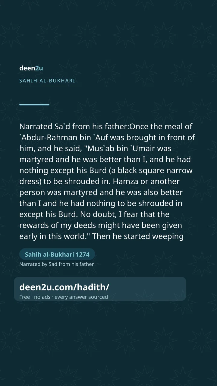 Sahih al-Bukhari 1274