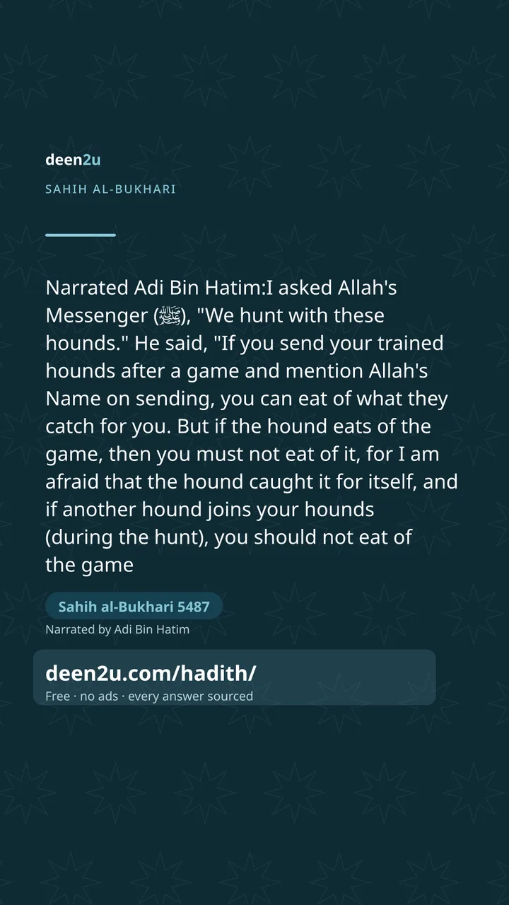 Sahih al-Bukhari 5487