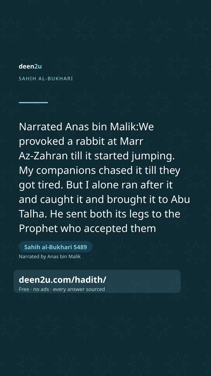 Sahih al-Bukhari 5489