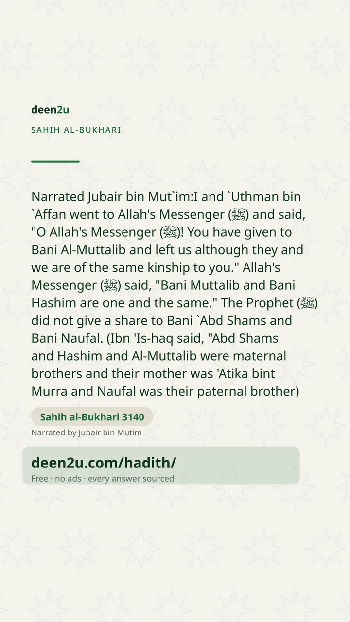 Sahih al-Bukhari 3140