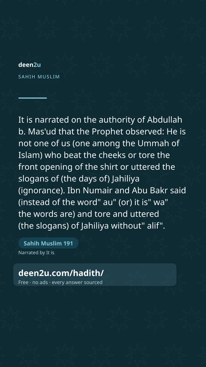 Sahih Muslim 191