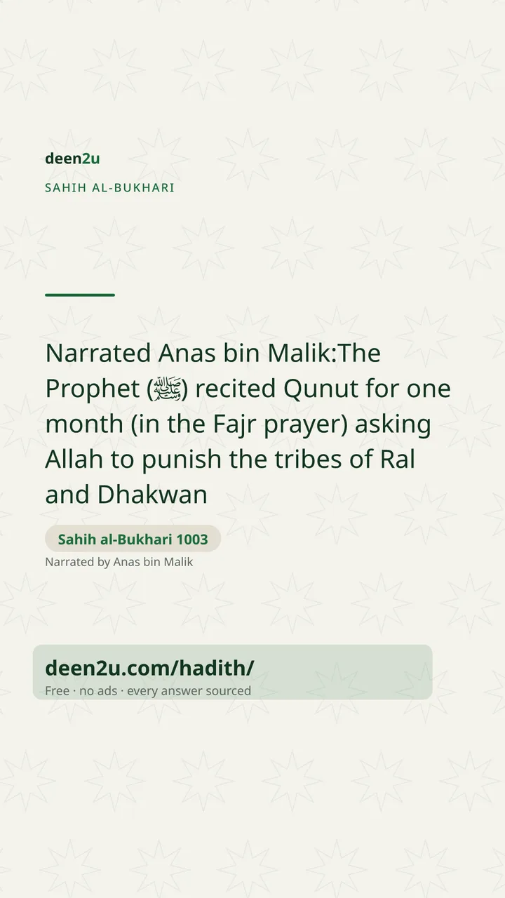 Sahih al-Bukhari 1003