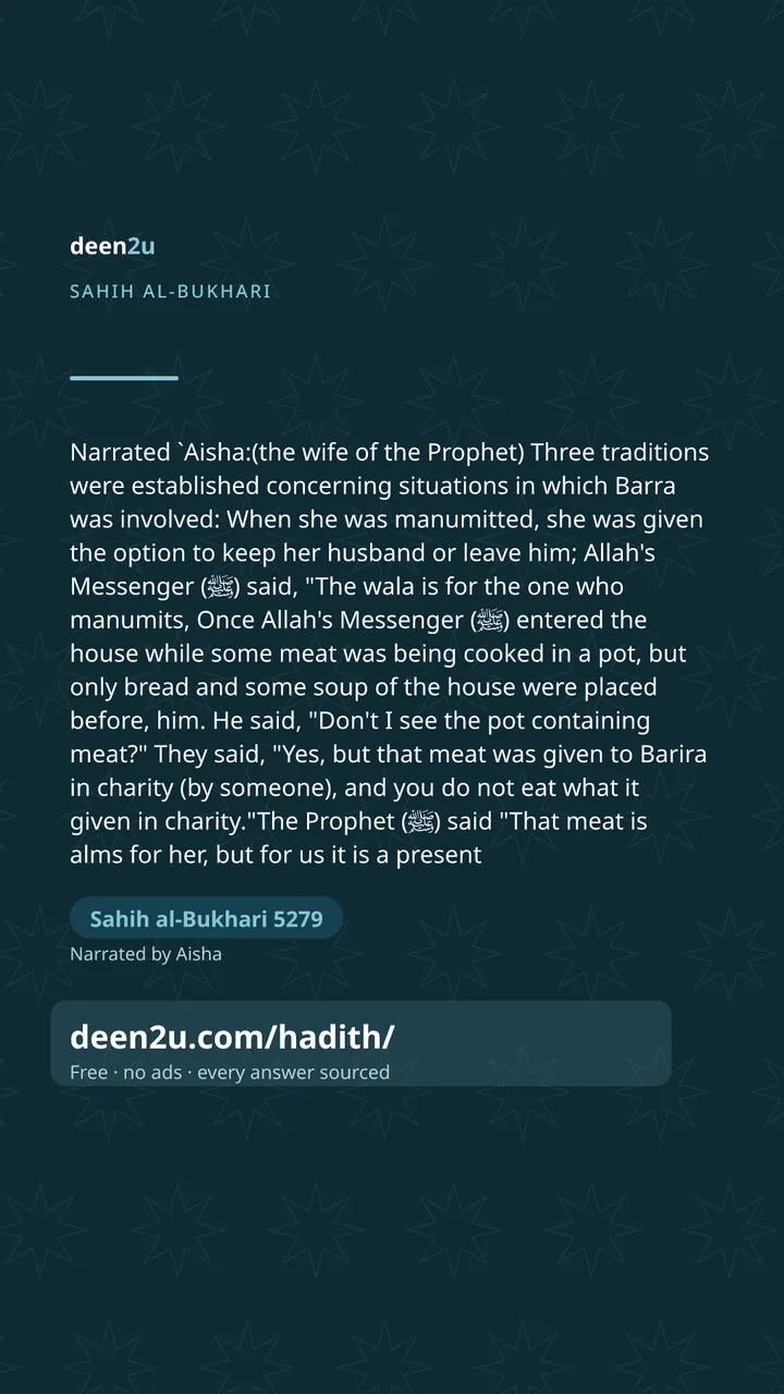 Sahih al-Bukhari 5279