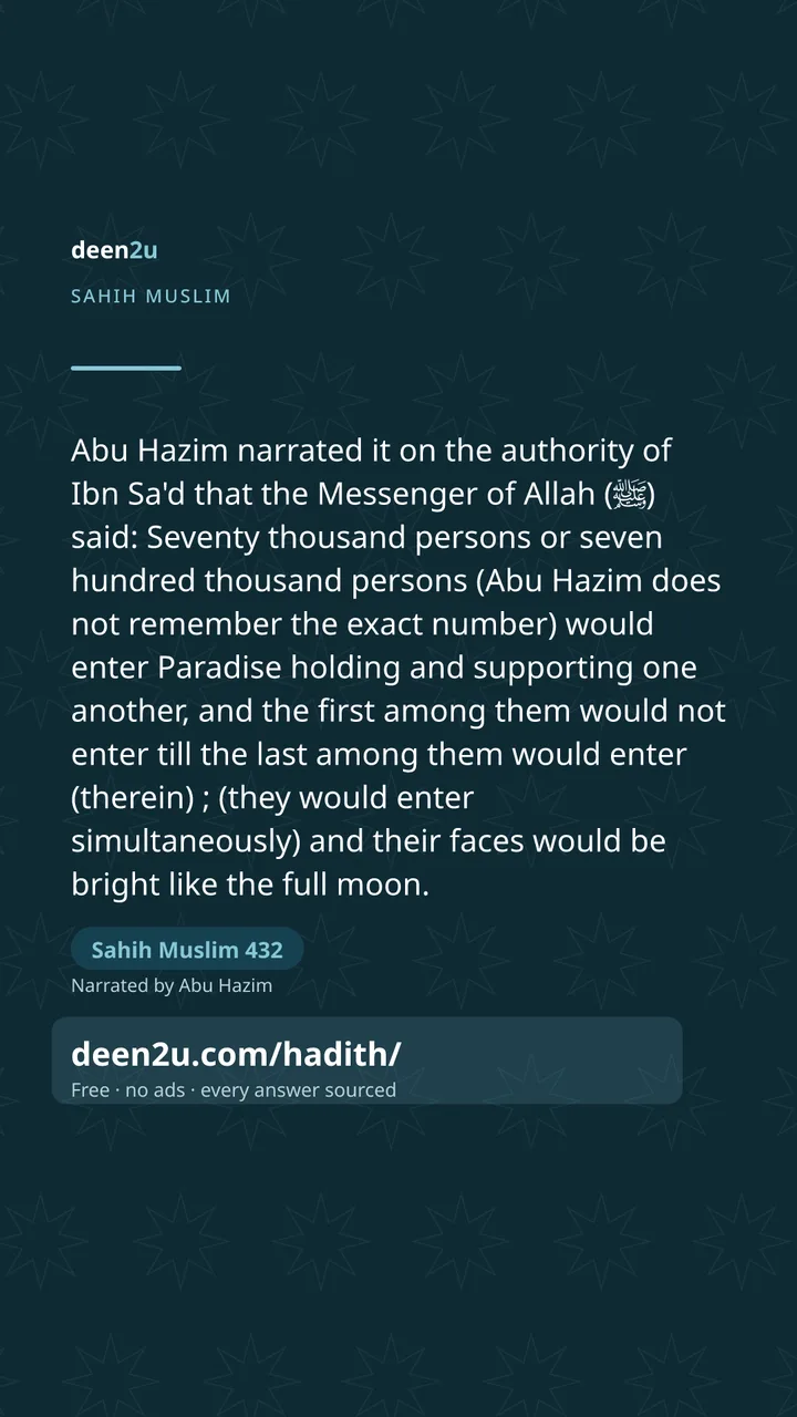 Sahih Muslim 432
