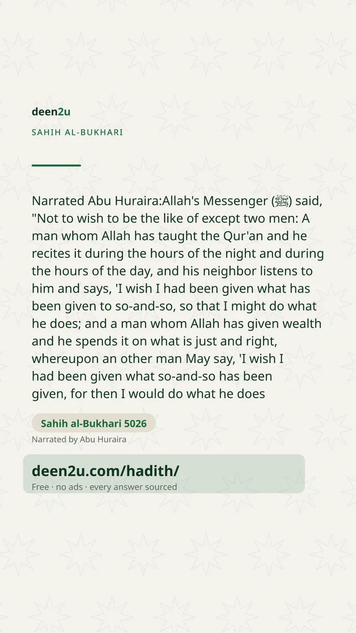 Sahih al-Bukhari 5026