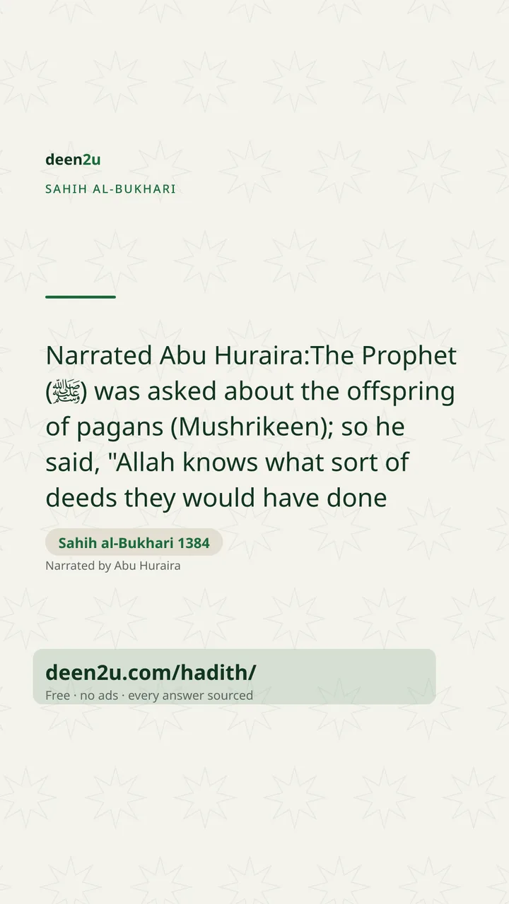 Sahih al-Bukhari 1384