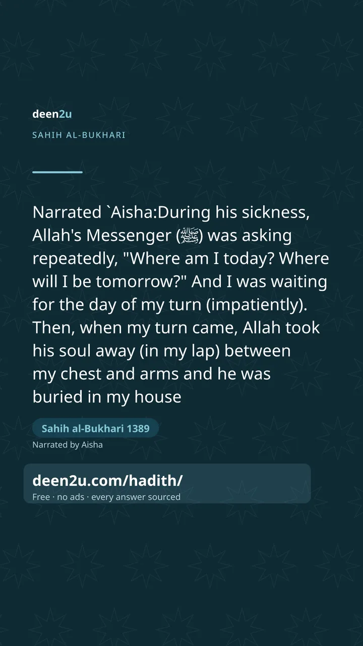 Sahih al-Bukhari 1389