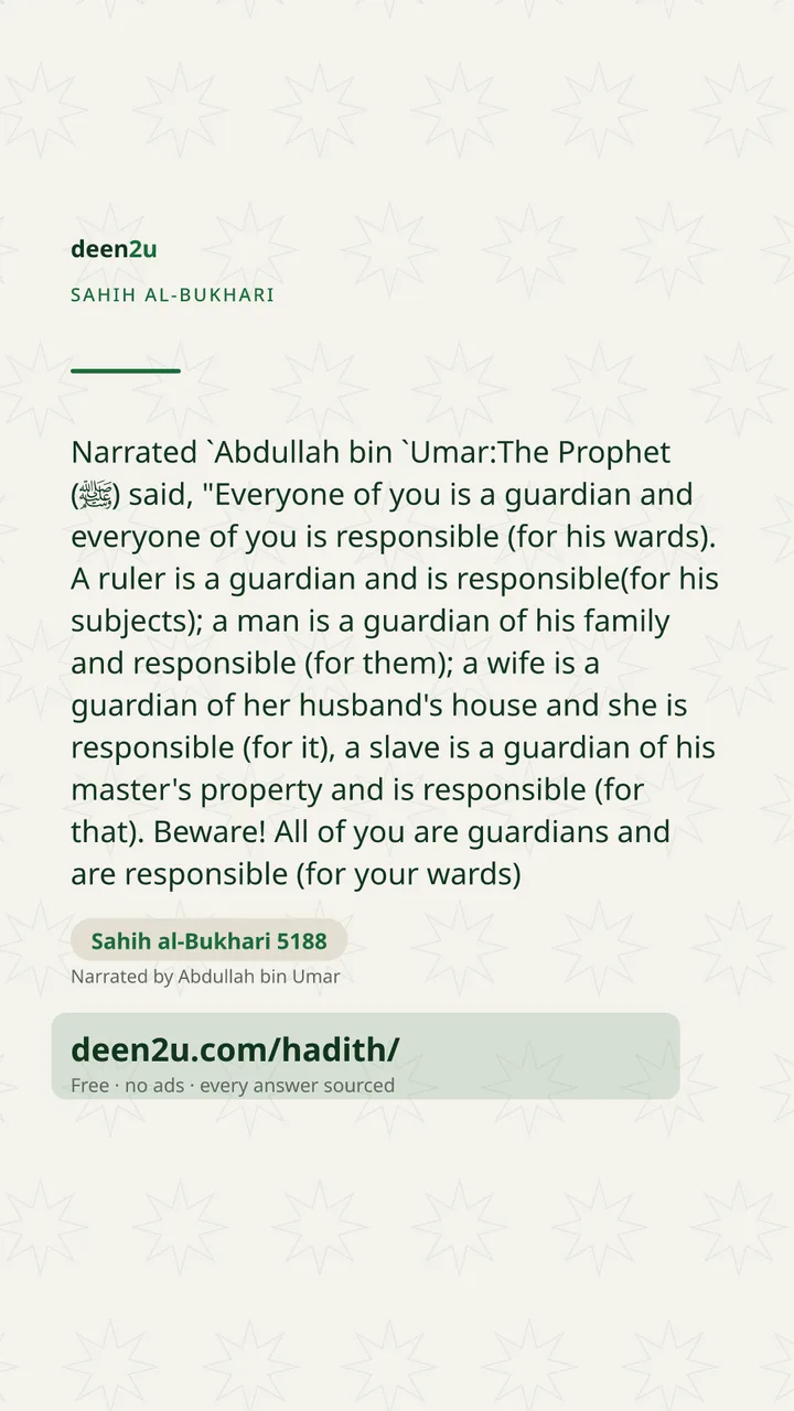 Sahih al-Bukhari 5188