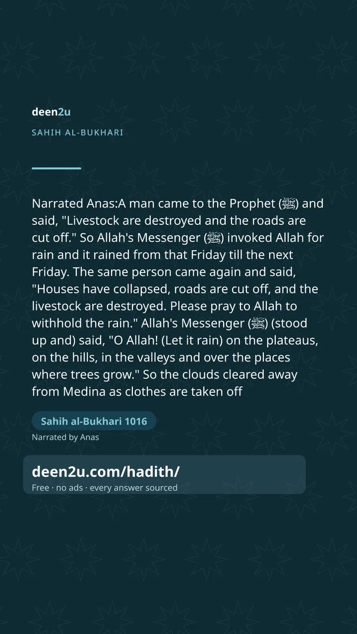 Sahih al-Bukhari 1016