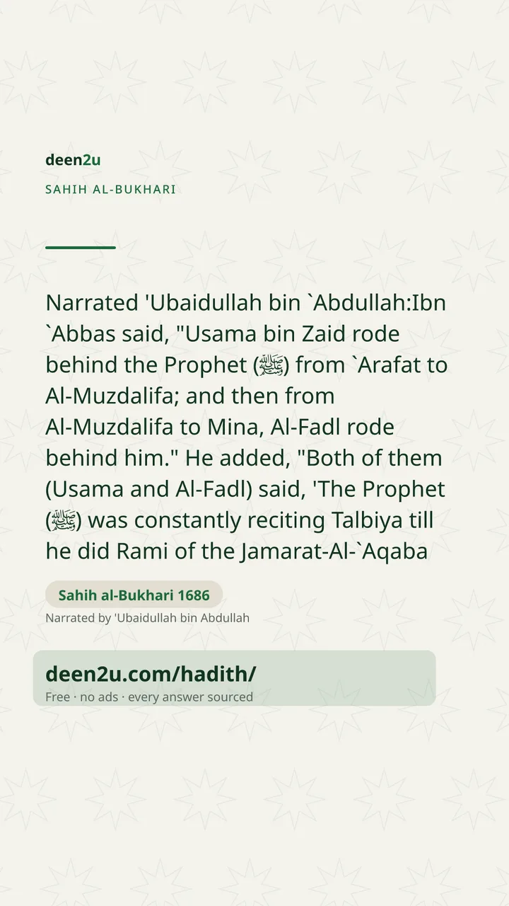Sahih al-Bukhari 1686