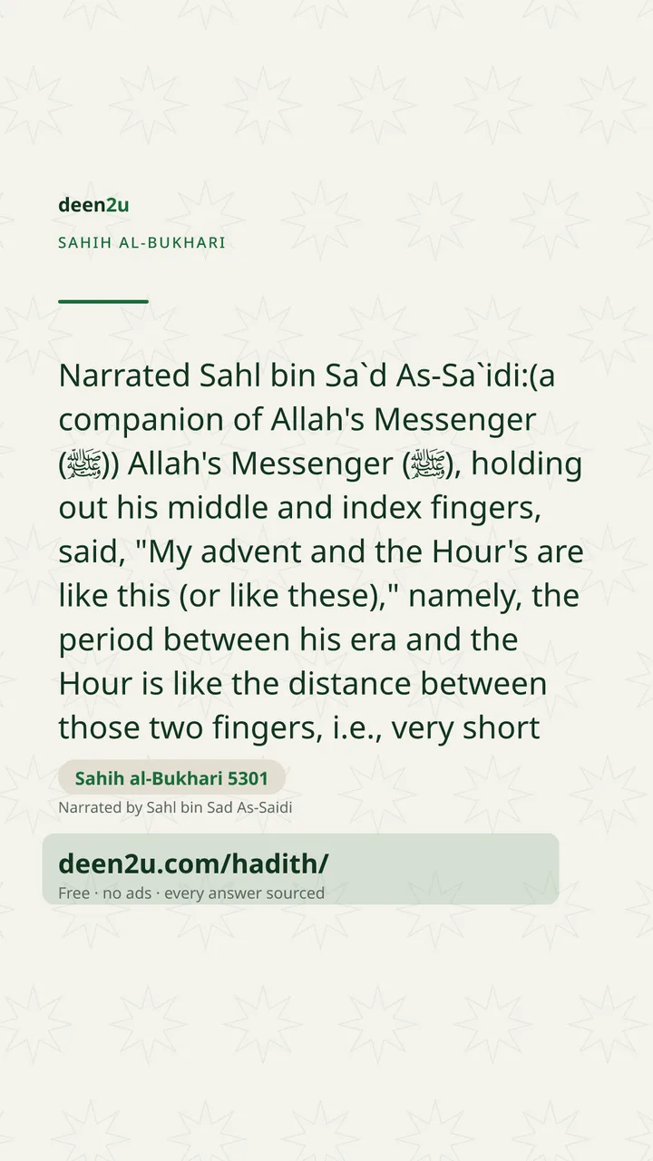 Sahih al-Bukhari 5301