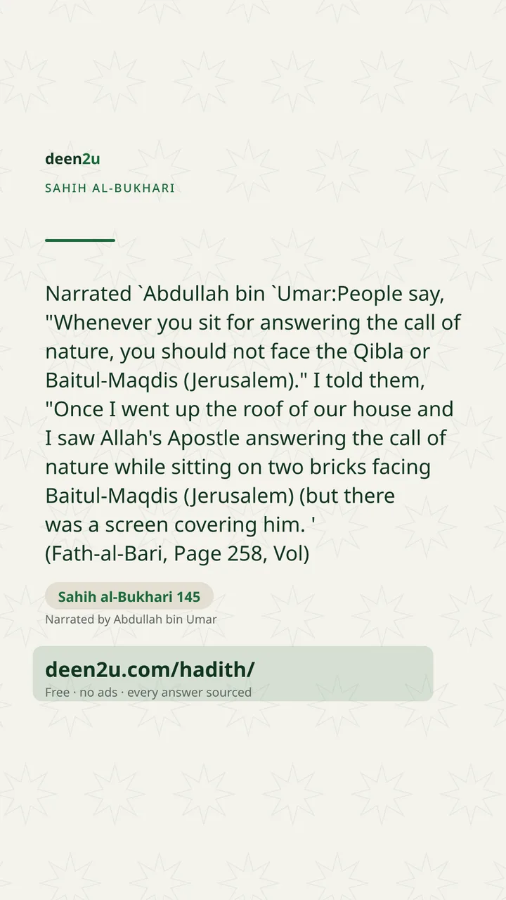 Sahih al-Bukhari 145