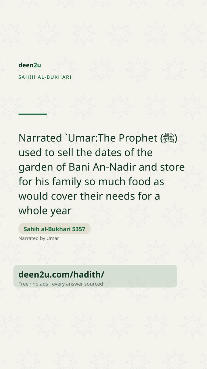 Sahih al-Bukhari 5357