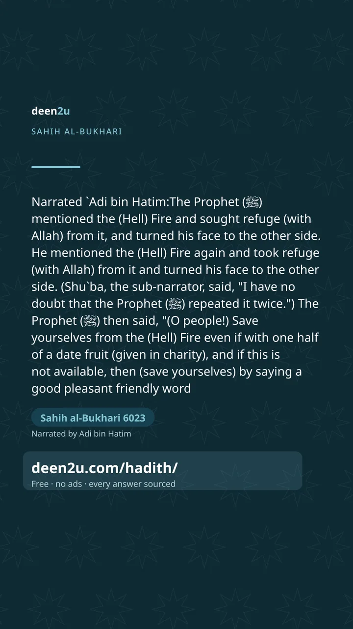 Sahih al-Bukhari 6023