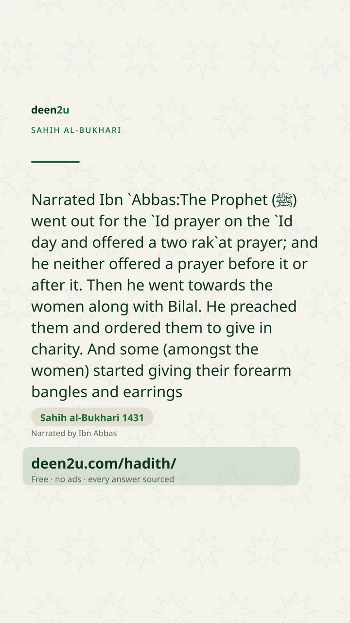 Sahih al-Bukhari 1431