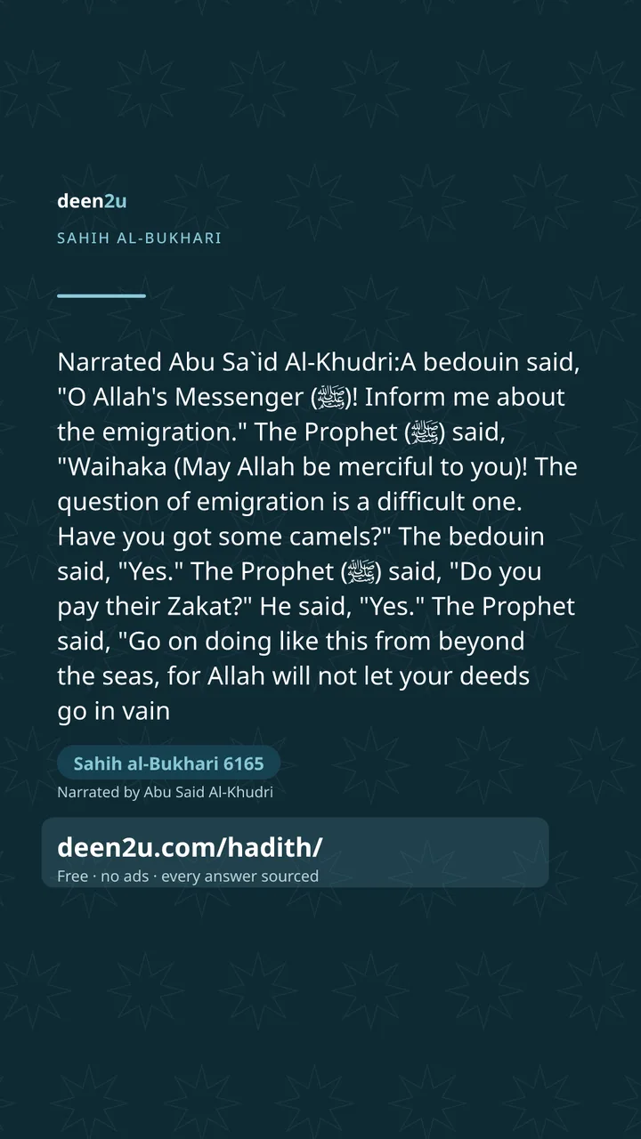 Sahih al-Bukhari 6165