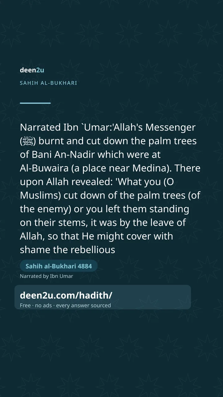 Sahih al-Bukhari 4884