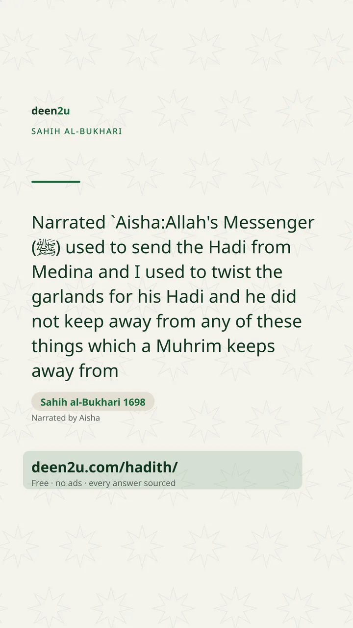 Sahih al-Bukhari 1698